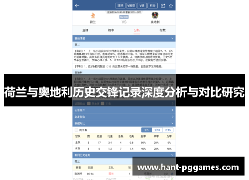 荷兰与奥地利历史交锋记录深度分析与对比研究